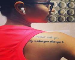 She is a tattoo lover and has inked a number of tattoos on her different body parts.